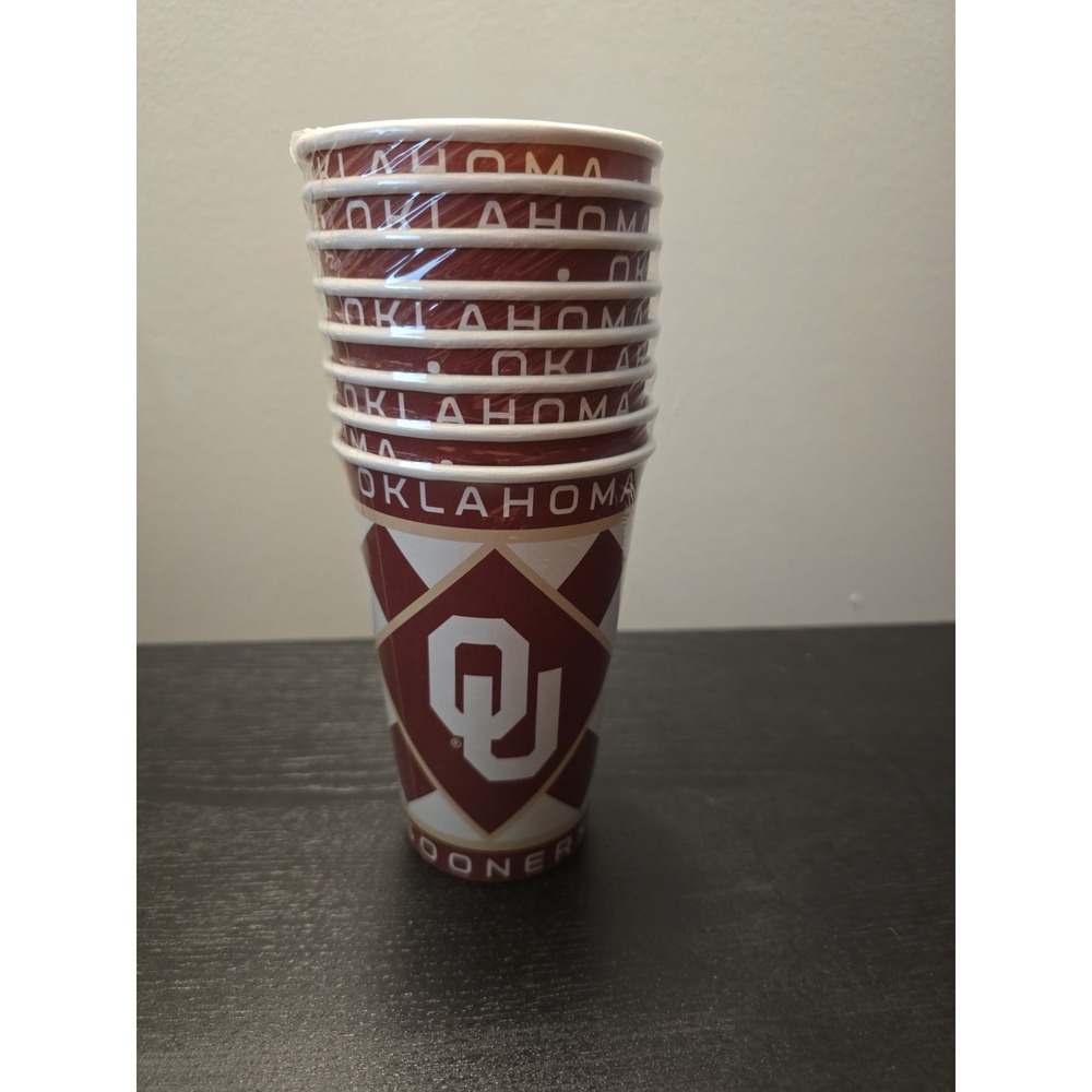 Oklahoma Sooners NCAA College Sports Graduation Party 16 oz. Paper Cups Football